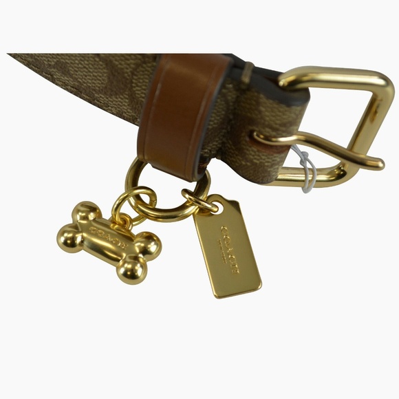 2 PIECE GIFT SET: Coach SMALL LOGO Dog Leash+Strap - Picture 2 of 13